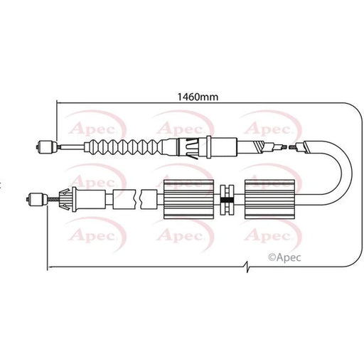 Apec Handbrake Cable Right Rear CAB1162