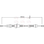 Apec Handbrake Cable Right Rear fits Peugeot 406 1995-2004