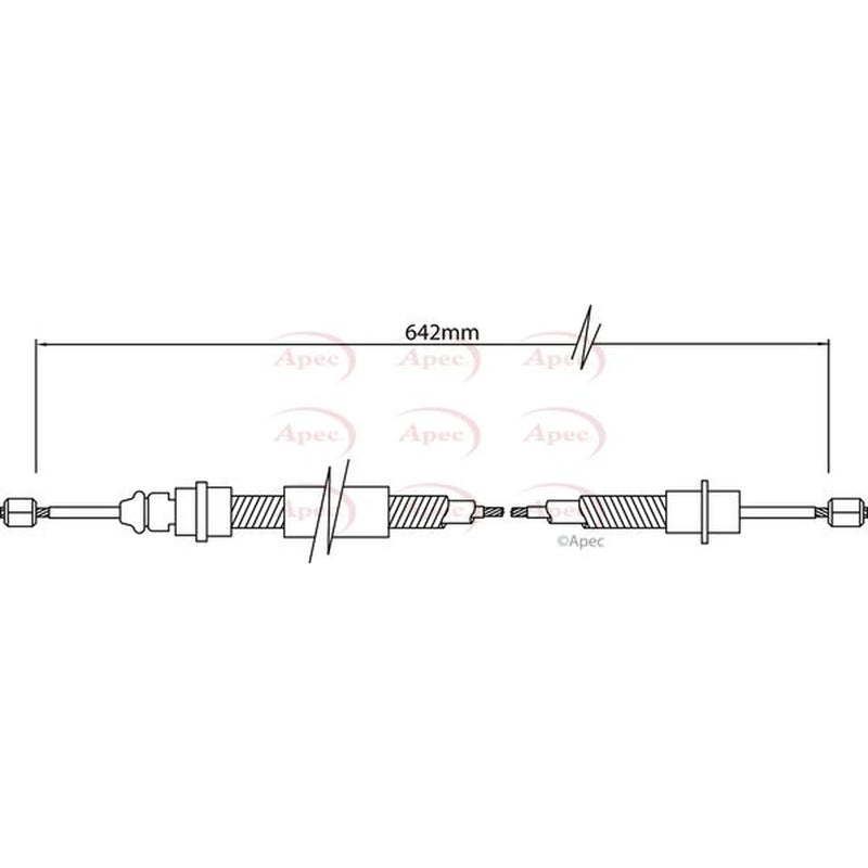 Apec Handbrake Cable Right Rear CAB1350