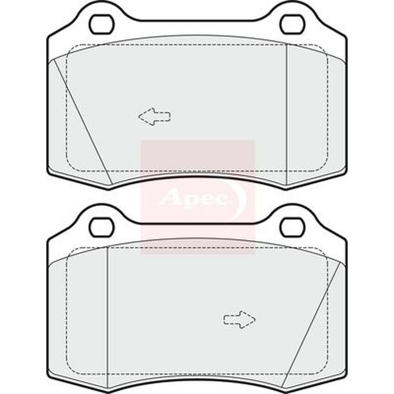 Apec Front Brake Pad Set fits Ford Focus I 2002-2004