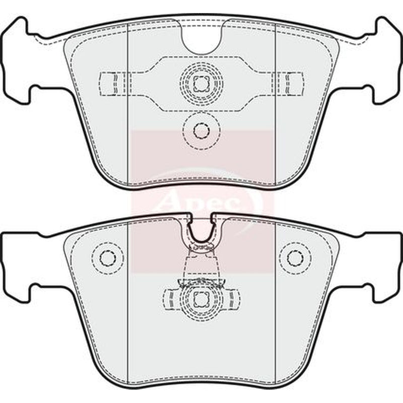 Apec Rear Brake Pad Set fits Mercedes-Benz M-Class 2006-2011 164.177