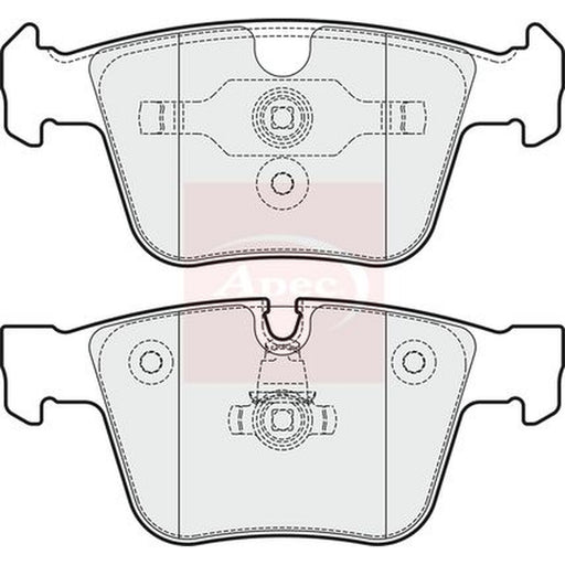 Apec Rear Brake Pad Set fits Mercedes-Benz M-Class 2006-2011 164.177