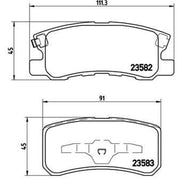 Brembo 4 x Rear Brake Pad Set fits Baic Senova X65 2015 on 2.0