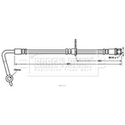 Borg & Beck Brake Hydraulic Hose Line Front Le BBH7715