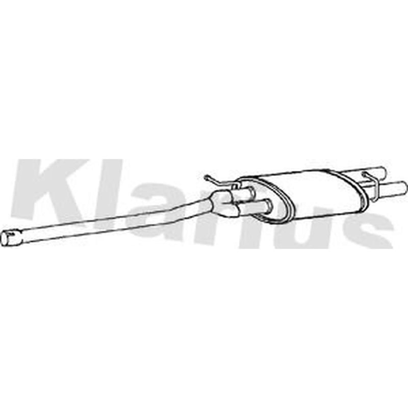 Klarius Box With Centre Pipe Centre fits Audi A4 B6 2000-2005 1.8