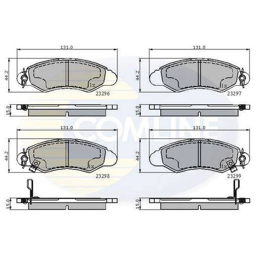 Comline 4 x Front Brake Pad Set fits Subaru Justy 1995-2003 1.3