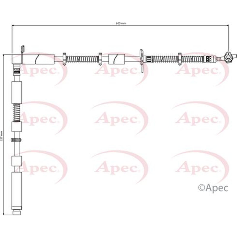Apec Brake Hydraulic Hose Line Front Right fits Land Rover Range Rover Sport I