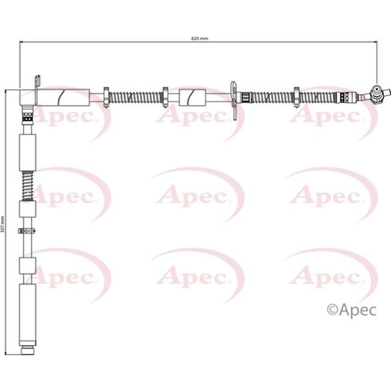 Apec Brake Hydraulic Hose Line Front Right HOS4174