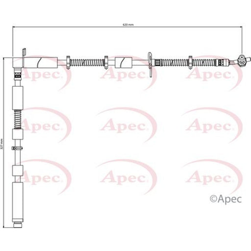Apec Brake Hydraulic Hose Line Front Right fits Land Rover Range Rover Sport I