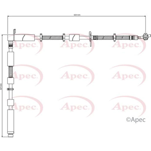 Apec Brake Hydraulic Hose Line Front Right HOS4174