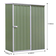 Dellonda Galvanized Steel Garden/Outdoor/Storage Shed - Green Dellonda  - Dynamic Drive