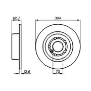 Bosch Rear Brake Discs & Pads fits Land Rover Range Rover 2002-2012 3.0 4.4