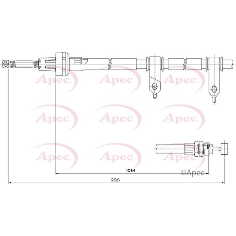 Apec Handbrake Cable Left Rear fits Suzuki Carry 2000 on 1.3