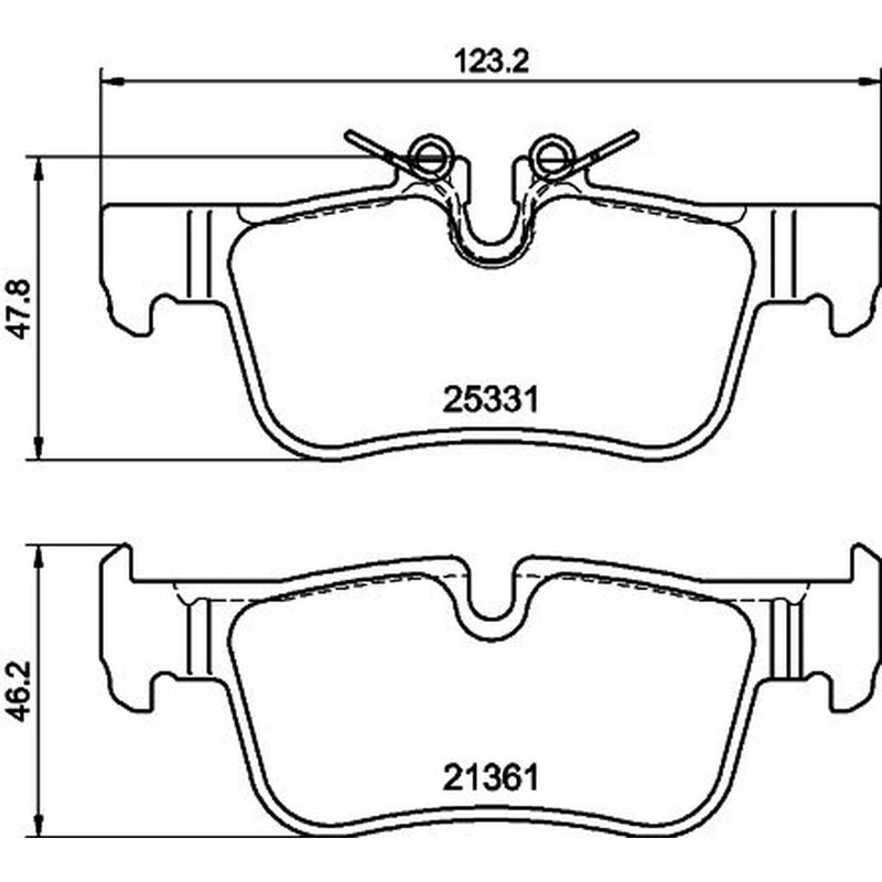 DON Rear Brake Pad Set fits BMW 1 2019-2020