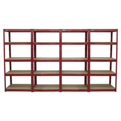 Sealey Racking Unit with 5 Shelves 150kg Capacity Per Level - Set of 4 Sealey - Dynamic Drive