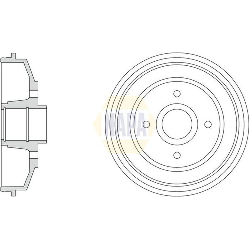 NAPA Brake Drum Assembly Rear NDR1019
