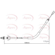 Apec Handbrake Cable Front fits Ford Transit 2006-2014 2.2 2.3 2.4 3.2