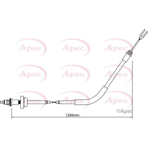 Apec Handbrake Cable Front fits Ford Transit 2006-2014 2.2 2.3 2.4 3.2