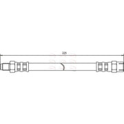 Apec Brake Hydraulic Hose Line Rear fits Audi 100 C3 1982-1987 1.8 2.2