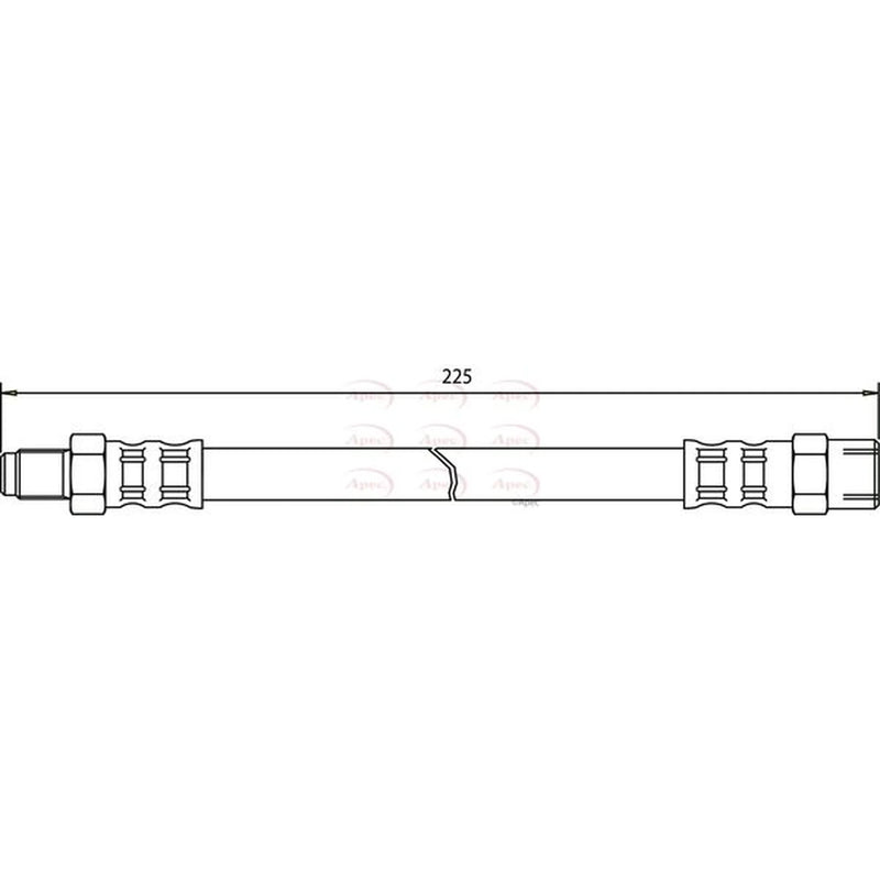 Apec Brake Hydraulic Hose Line outer HOS3149
