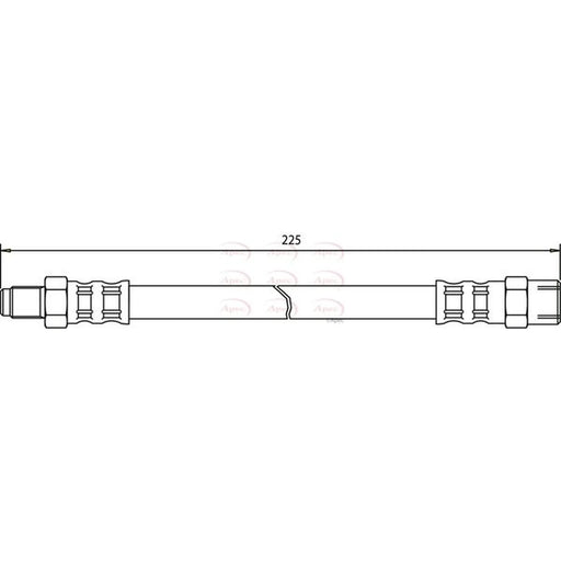 Apec Brake Hydraulic Hose Line outer HOS3149