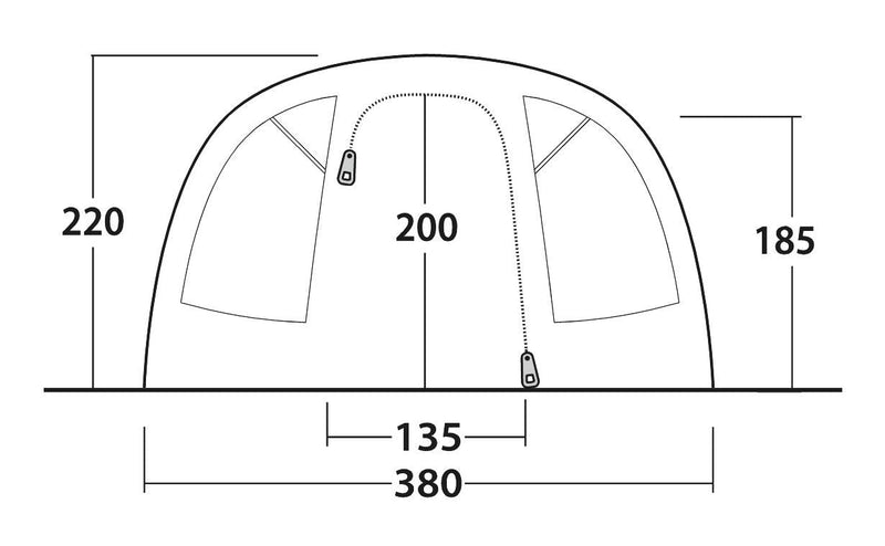 Outwell Denver 6 Pole Tent Green 6 Person Outwell - Dynamic Drive