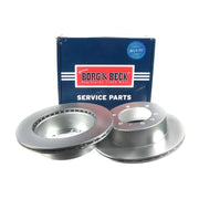Borg & Beck Rear Brake Vented Discs & Pads fits Nissan Patrol Gr 1997-2001