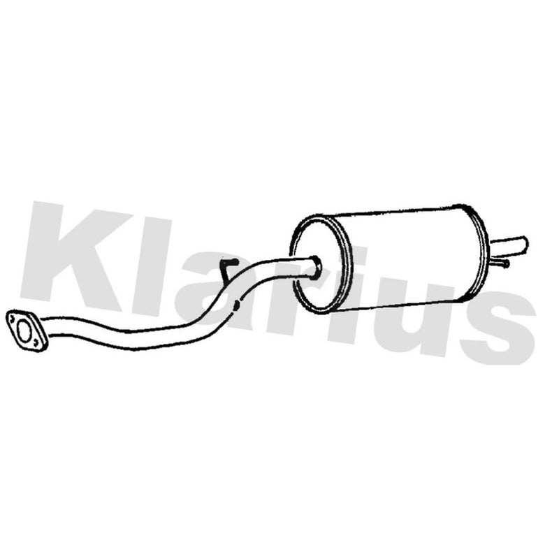 Klarius Box With Tail Pipe Rear fits Subaru Legacy 1994-1999 2.0 2.2