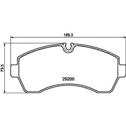 Mintex Front Brake Pad Set fits Mercedes-Benz G-Class Closed Off-Road Vehicle
