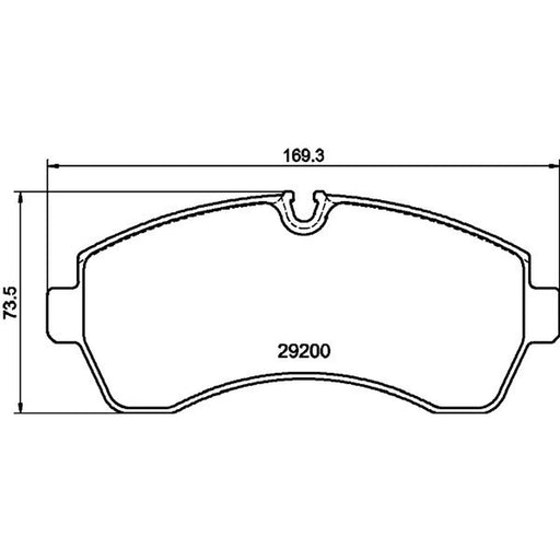 Mintex Front Brake Pad Set fits Mercedes-Benz G-Class Closed Off-Road Vehicle
