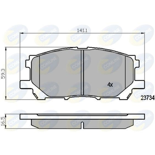 Comline 4 x Front Brake Pad Set fits Lexus Rx 2003-2008