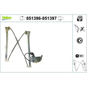 Valeo Electric Window Regulator Lifter Right Front 851397