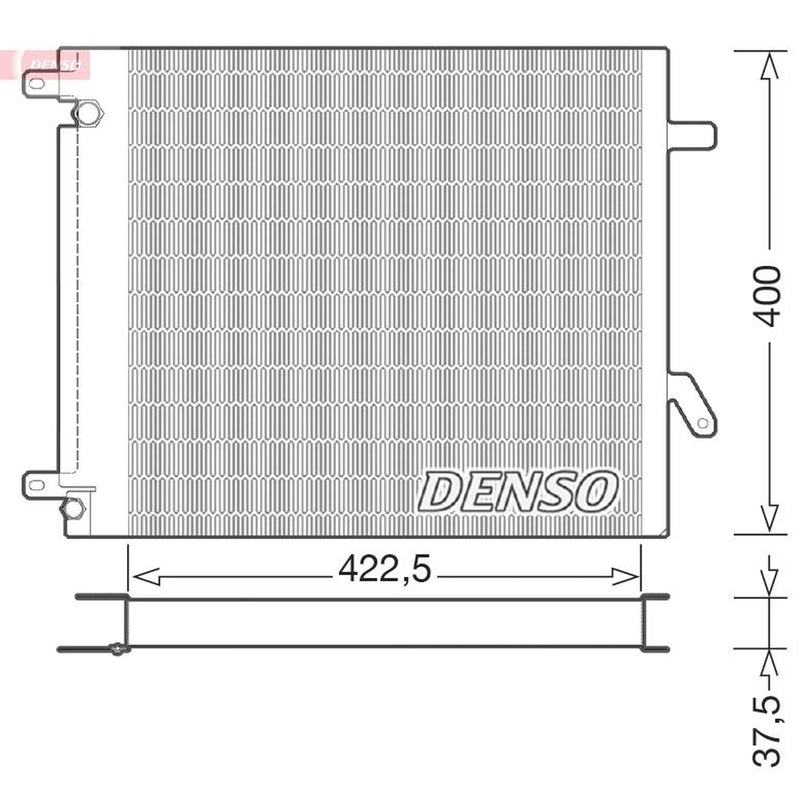 Denso Air Conditioning Condenser fits Case Ih Jx-Series 2007-2008