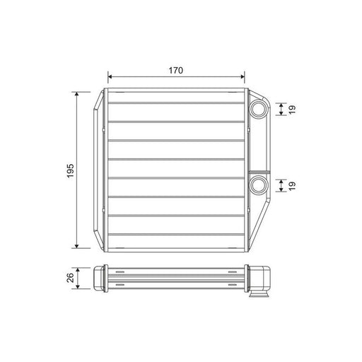 Valeo Heater Matrix Core Heat Exchanger 811600