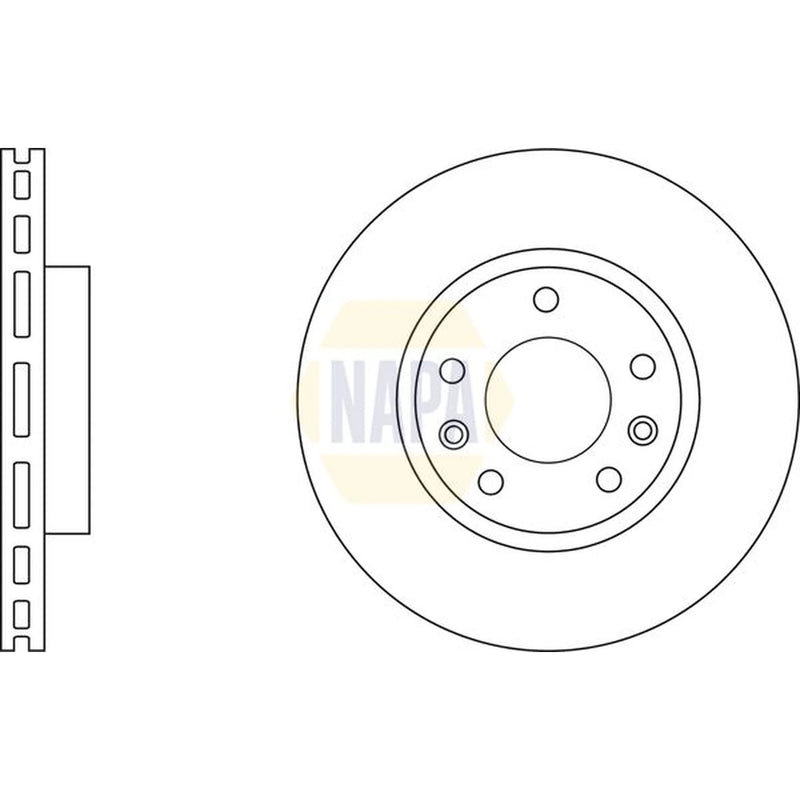 NAPA Front Brake Vented Discs & Pads fits Nissan Leaf 2010-2017
