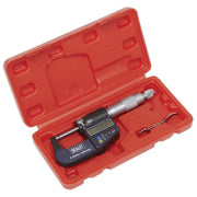 Sealey Digital External Micrometer 0-25mm(0-1") AK9635D Sealey - Dynamic Drive