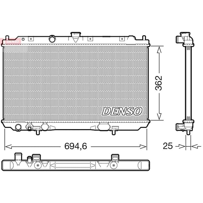 Denso Engine Radiator fits Nissan Primera 2002-2007 1.9