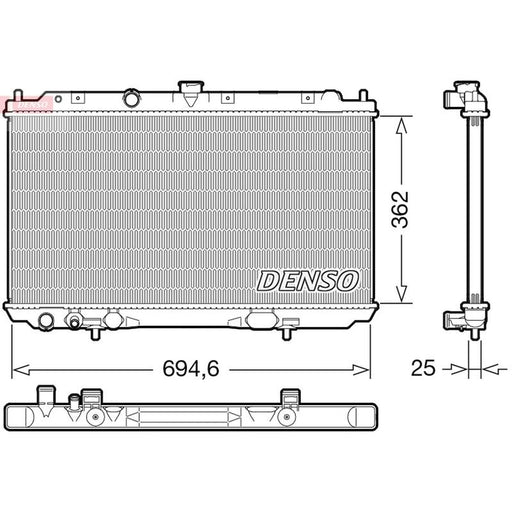 Denso Engine Radiator fits Nissan Primera 2002-2007 1.9