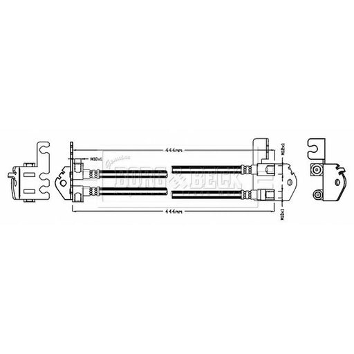 Borg & Beck Brake Hydraulic Hose Line inner BBH8763