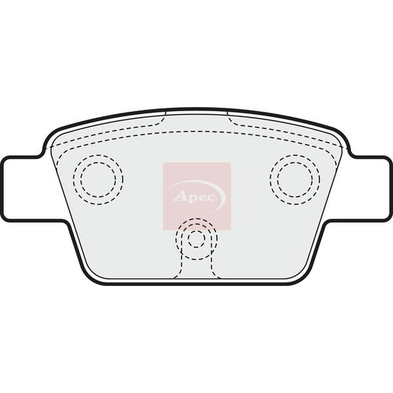 Apec Rear Brake Pad Set fits Fiat Multipla 1999-2010 1.6 1.9