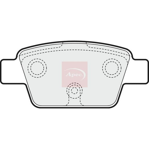 Apec Rear Brake Pad Set fits Fiat Multipla 1999-2010 1.6 1.9