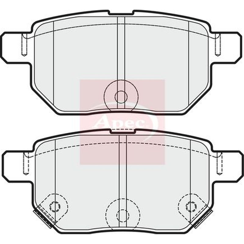 Apec Rear Brake Pad Set fits Lexus Ct 2011 on