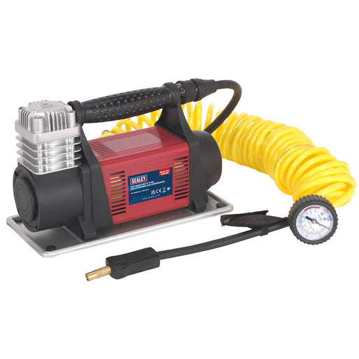 Sealey Tyre Inflator/Mini Air Compressor 12V Heavy-Duty MAC06 Sealey - Dynamic Drive