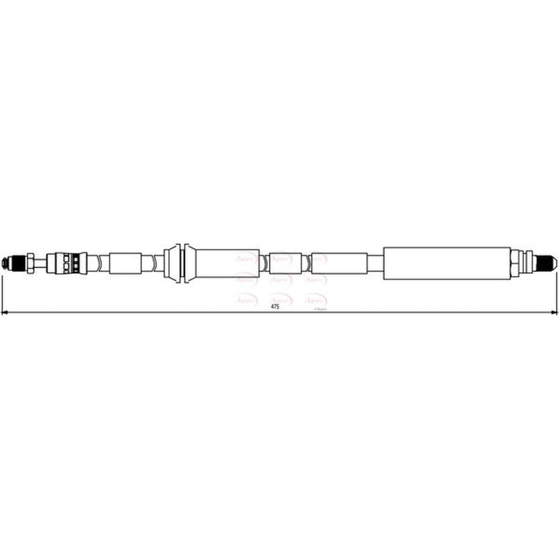 Apec Brake Hydraulic Hose Line Front Right fits Ford Ka 2001-2008 1.6