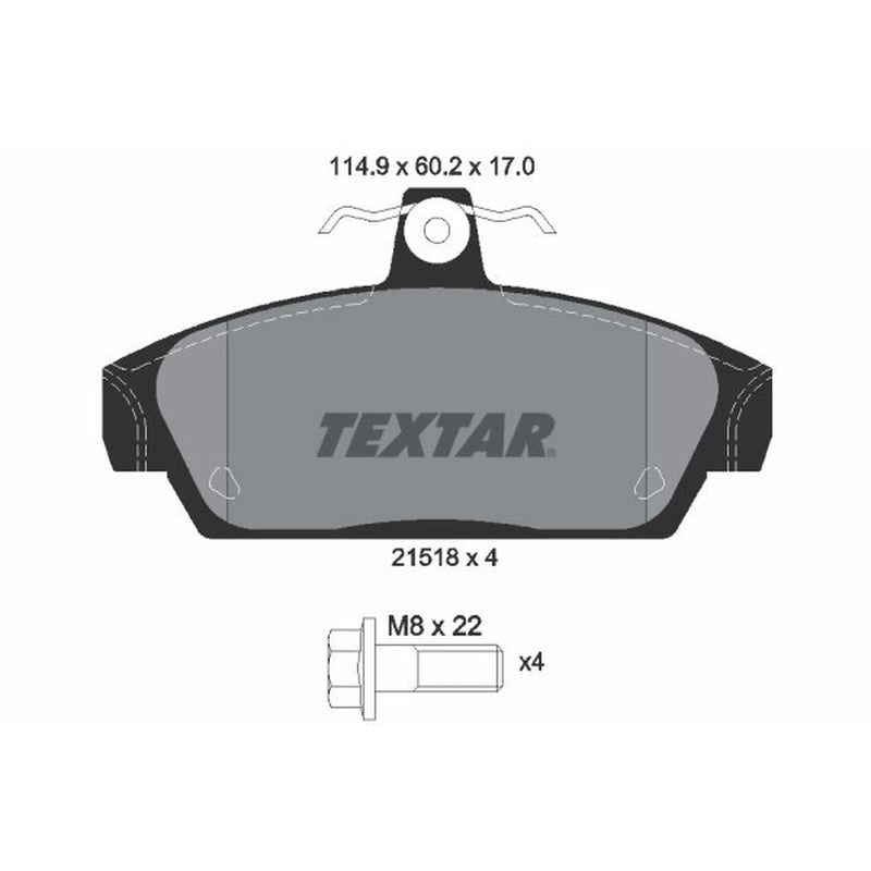 Textar Front Brake Pad Set 2151801
