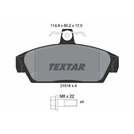 Textar Front Brake Pad Set 2151801