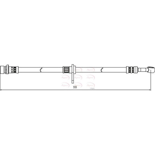 Apec Brake Hydraulic Hose Line Front Left fits Honda Civic VIII 2005-2012 1.8