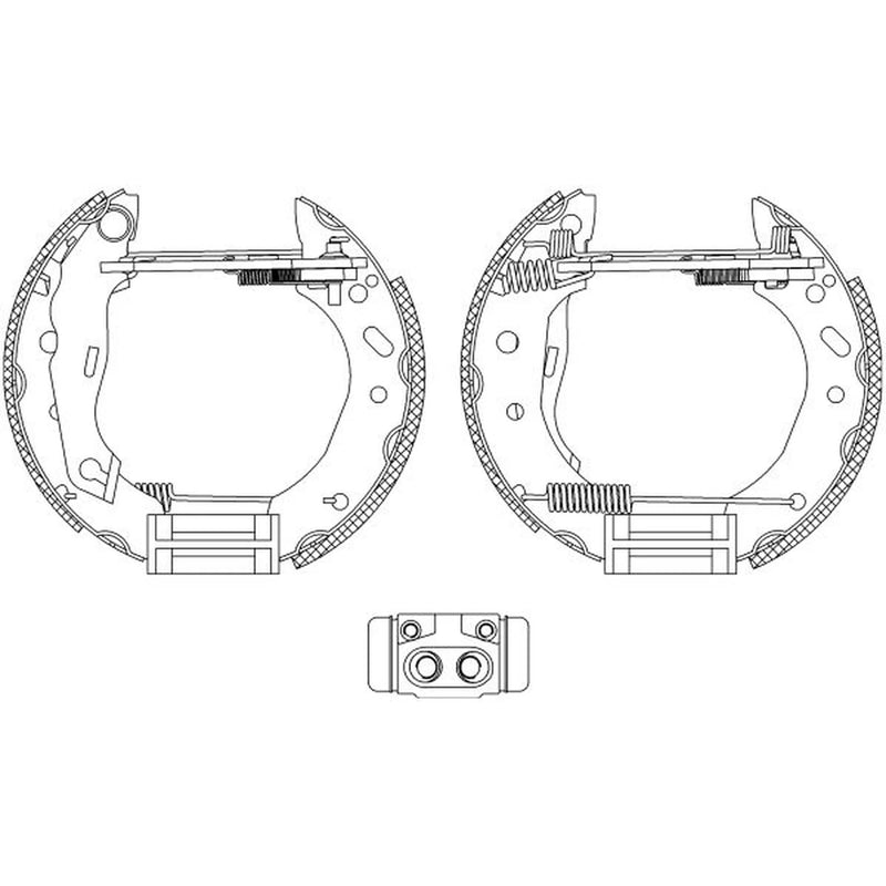 Mintex Brake Shoe Set Axle Kit fits Mazda 121 III 1996-2003 1.25 1.3 1.8