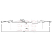 Apec Handbrake Cable Centre fits Mercedes-Benz C-Class 2000-2008