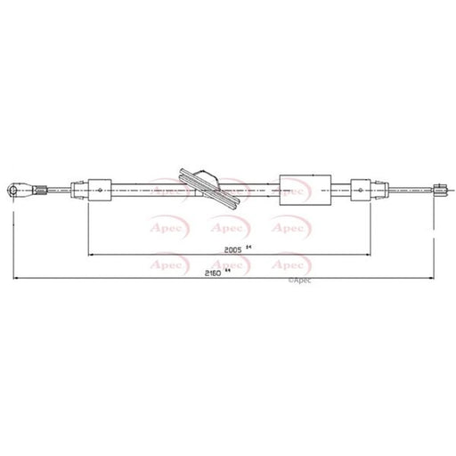 Apec Handbrake Cable Front CAB1375